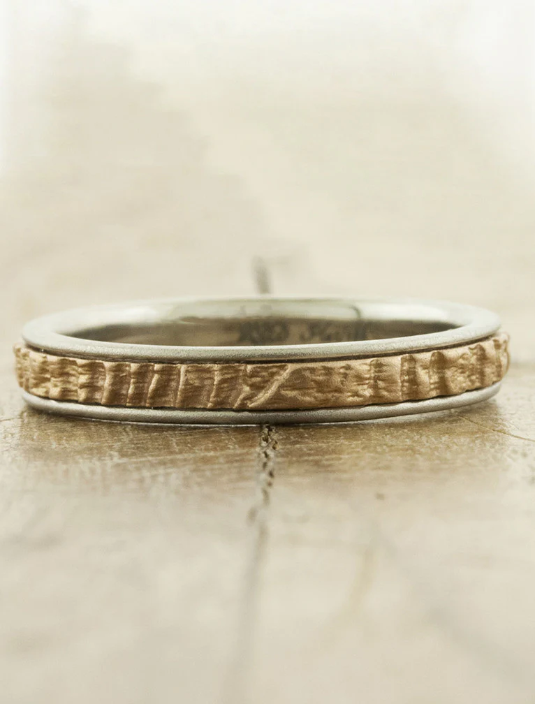 Two Tone Men's Wedding Bands